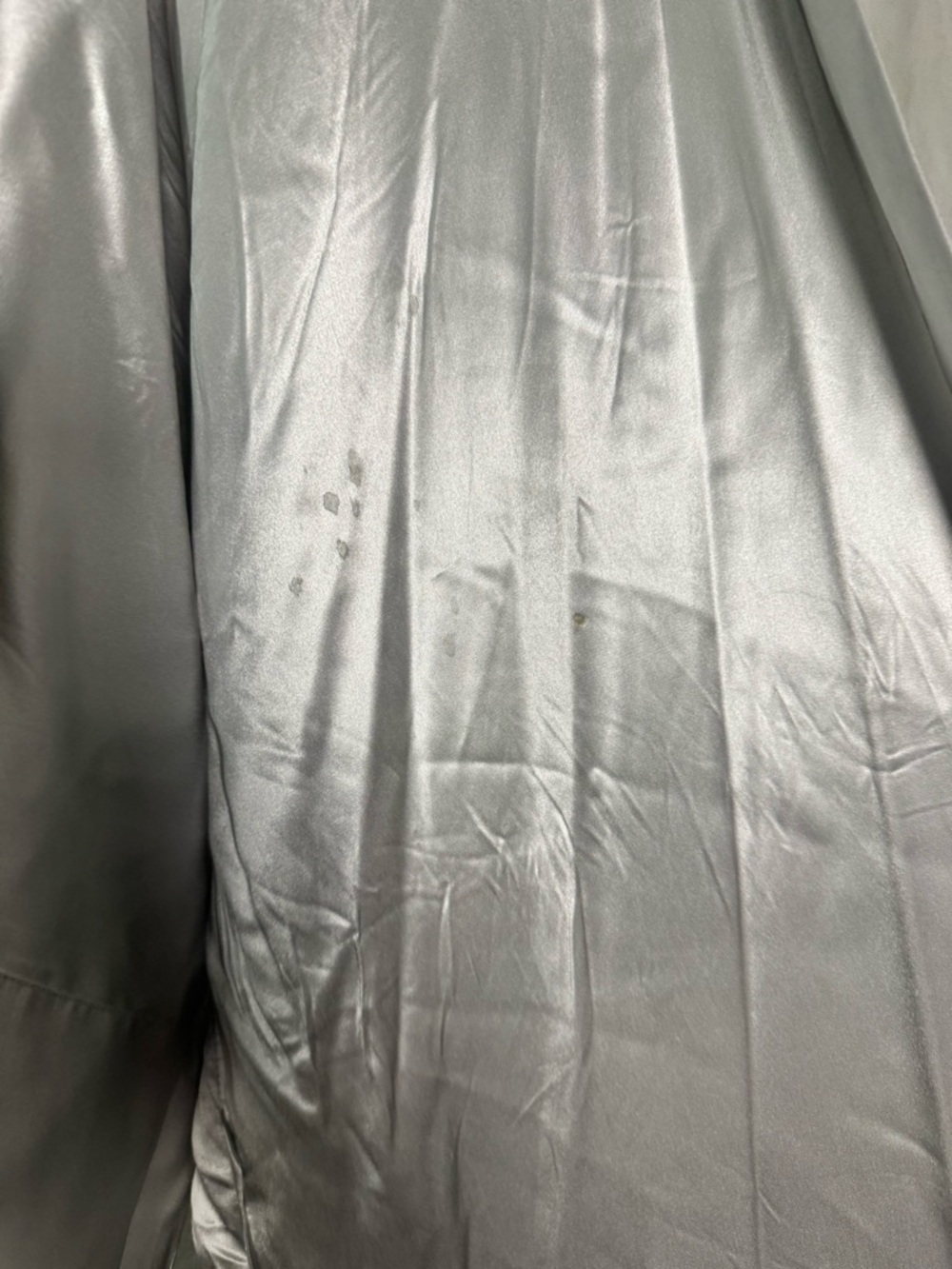 Slip Silk Robe Silver Slipsilk Wrap Robe One Size Rare Color - Picture 9 of 9